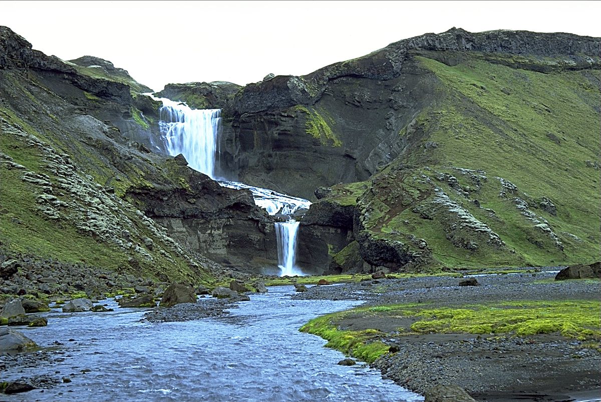 Eldgja and Ofaerufoss (Eldgjá and Ófærufoss) Waterfall